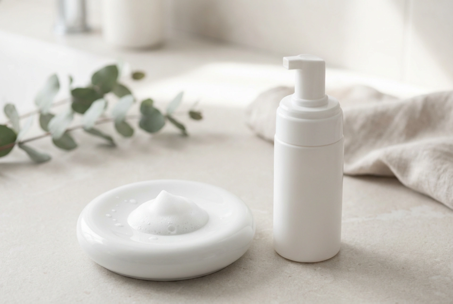 Reinigungsschaum: eine leichte Formel, die Make-up und LSF entfernt