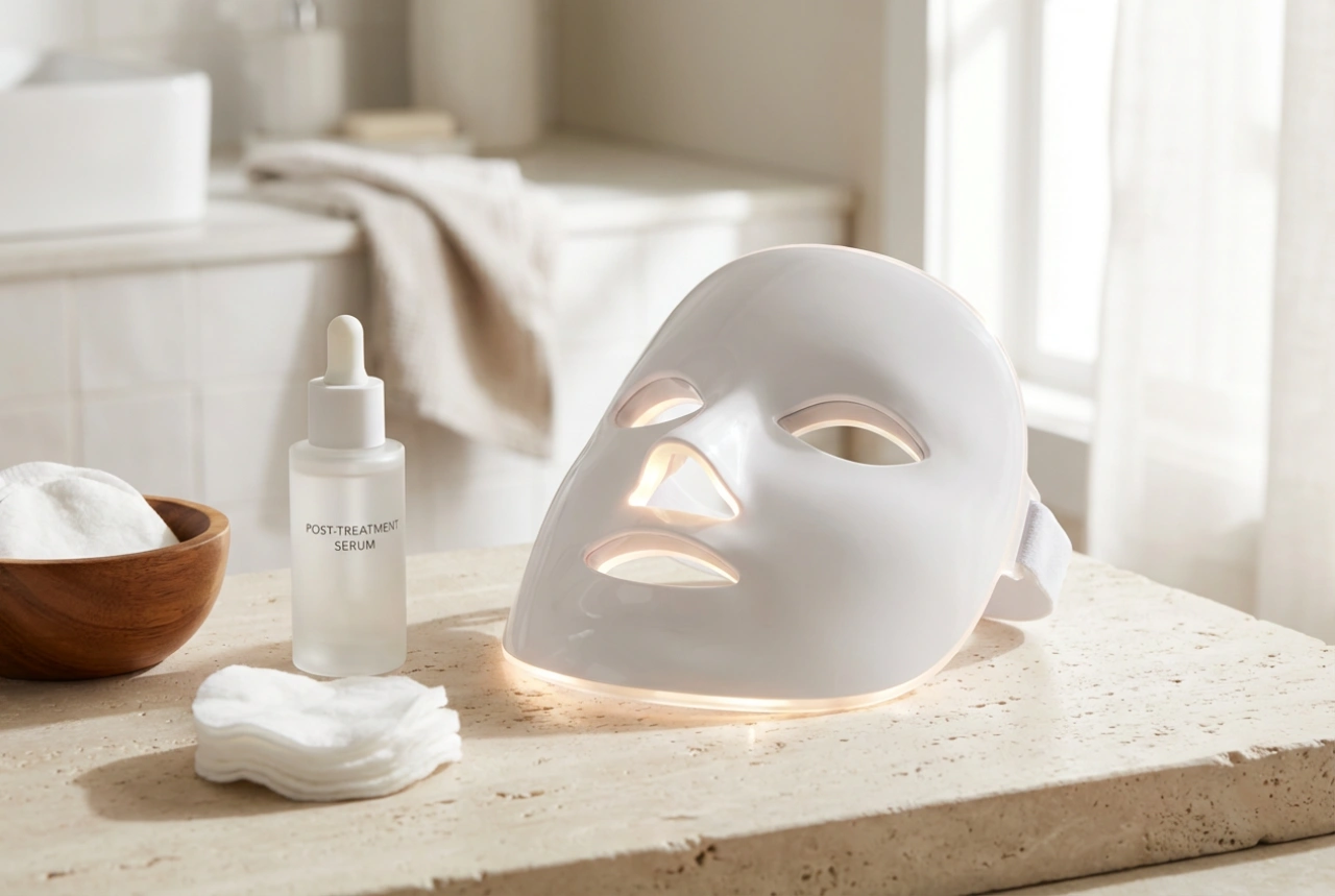LED-Gesichtsmaske: Zeiteinstellungen und Pflege nach der Anwendung