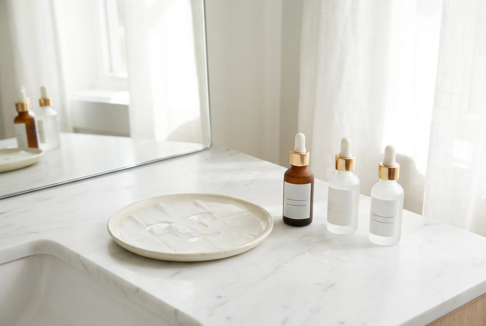 Tuchmaske für das Gesicht: Anpassung, Einwirkzeit und Pflege danach