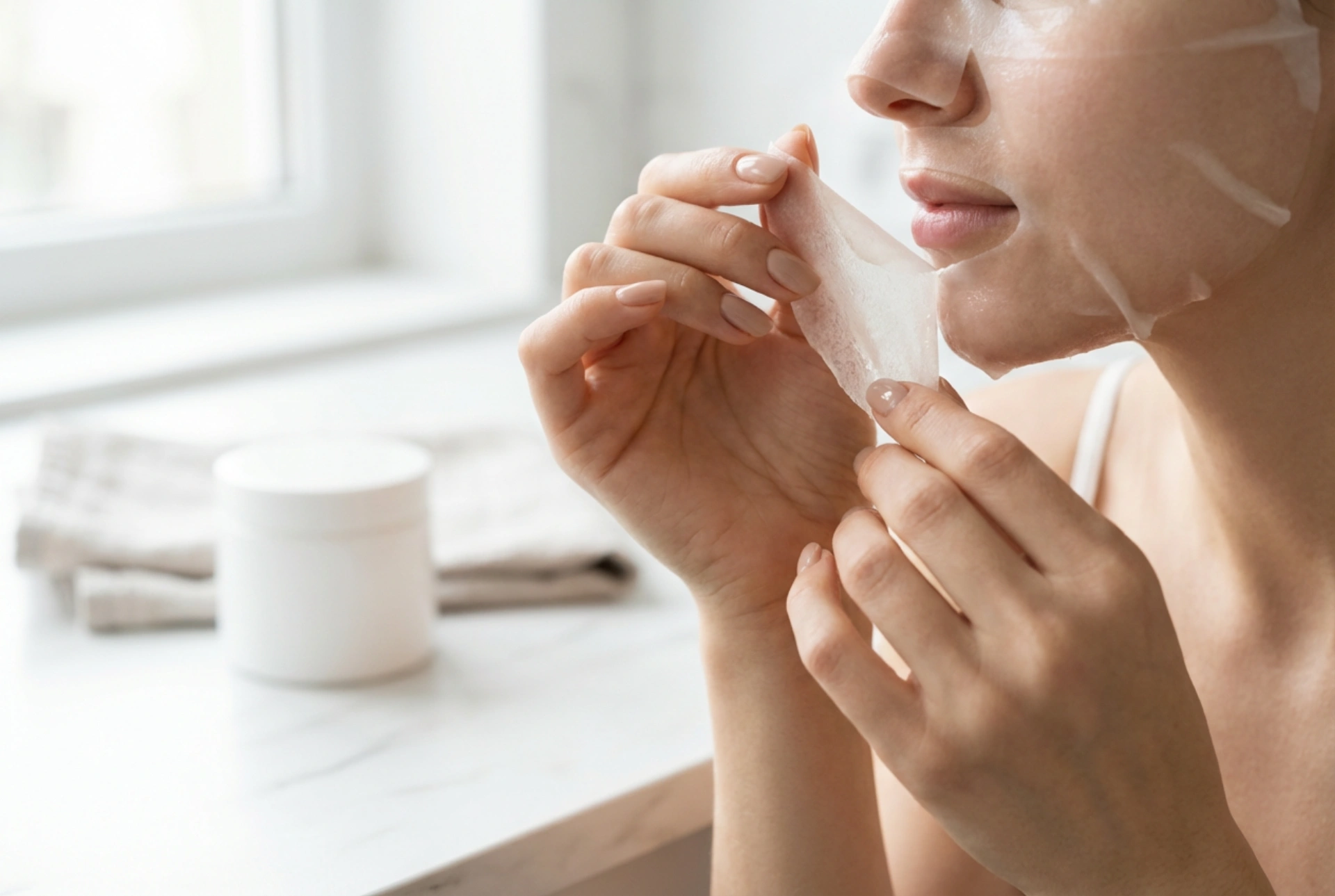 Kollagen-Tuchmaske: Richtige Anwendung und Entfernung