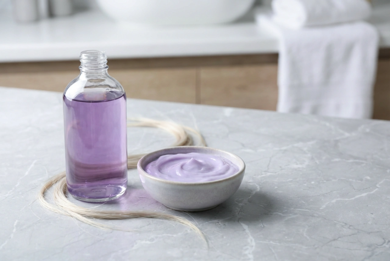 Lila Shampoo gegen Gelbstich: So kühlen Sie Ihren Blondton ab