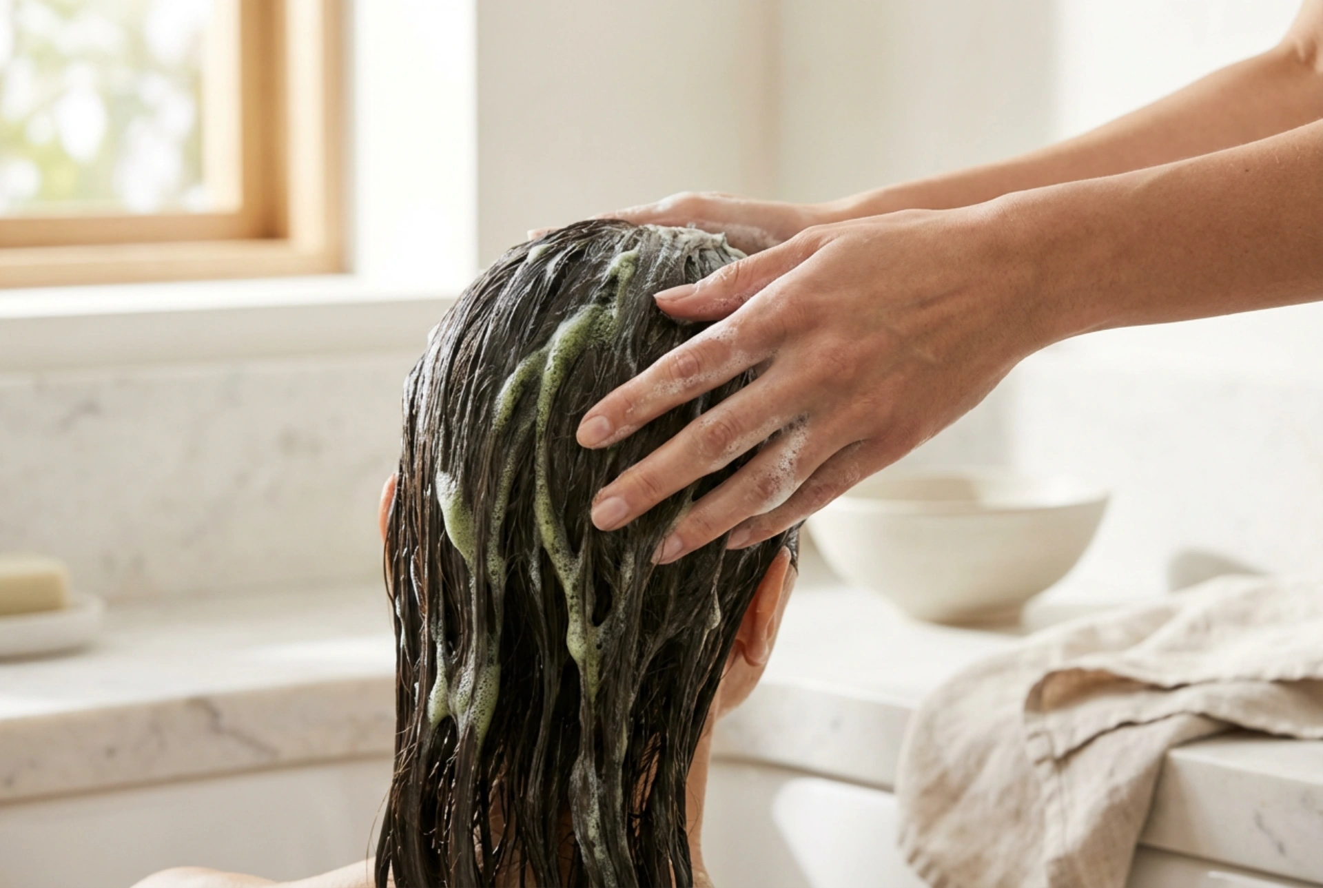 Grünes Shampoo zur Neutralisierung von Rottönen: Auswahl und Anwendungstechnik