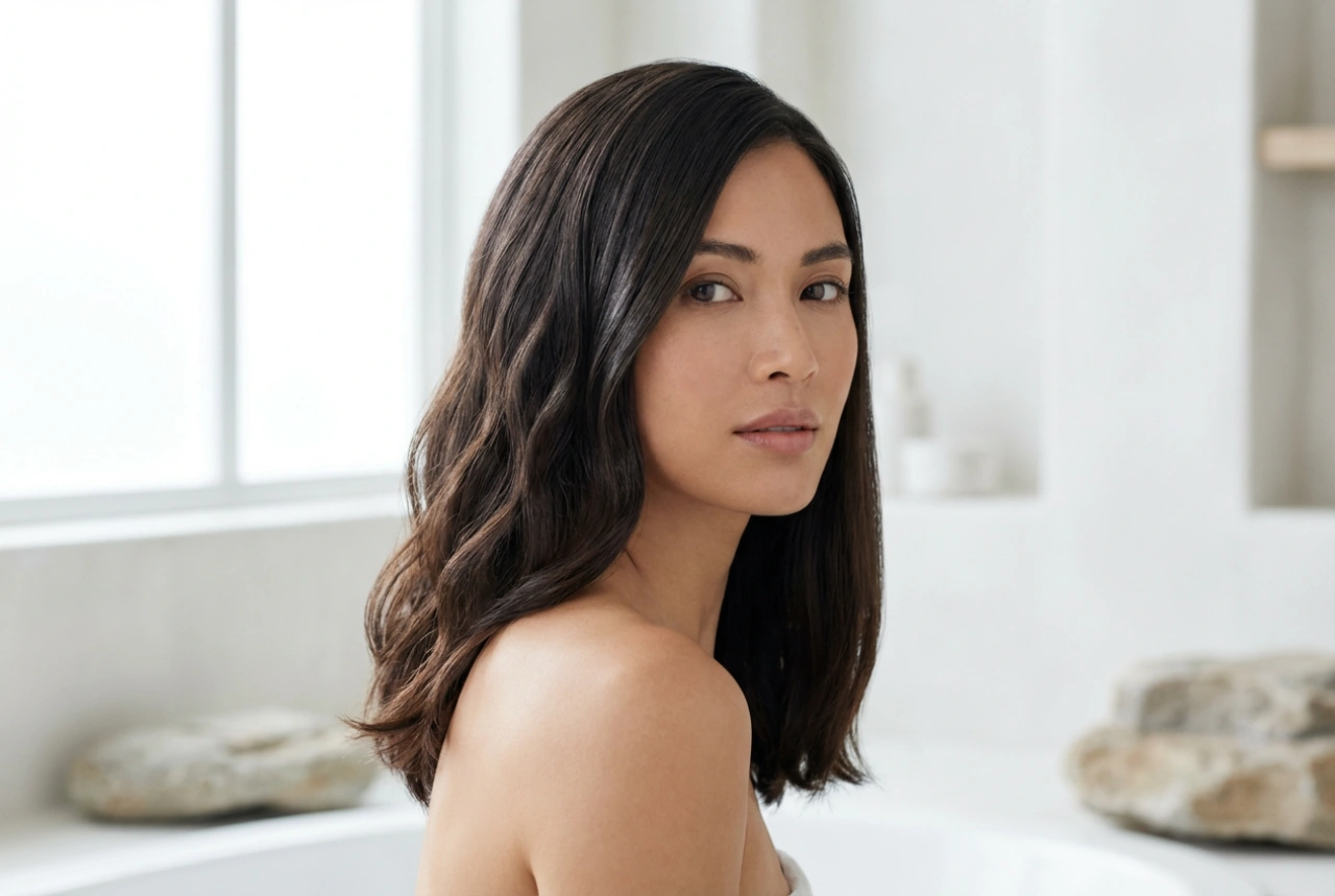 Schulterlange Frisuren im Fokus: Stilvolle Wellen und elegante Glätte