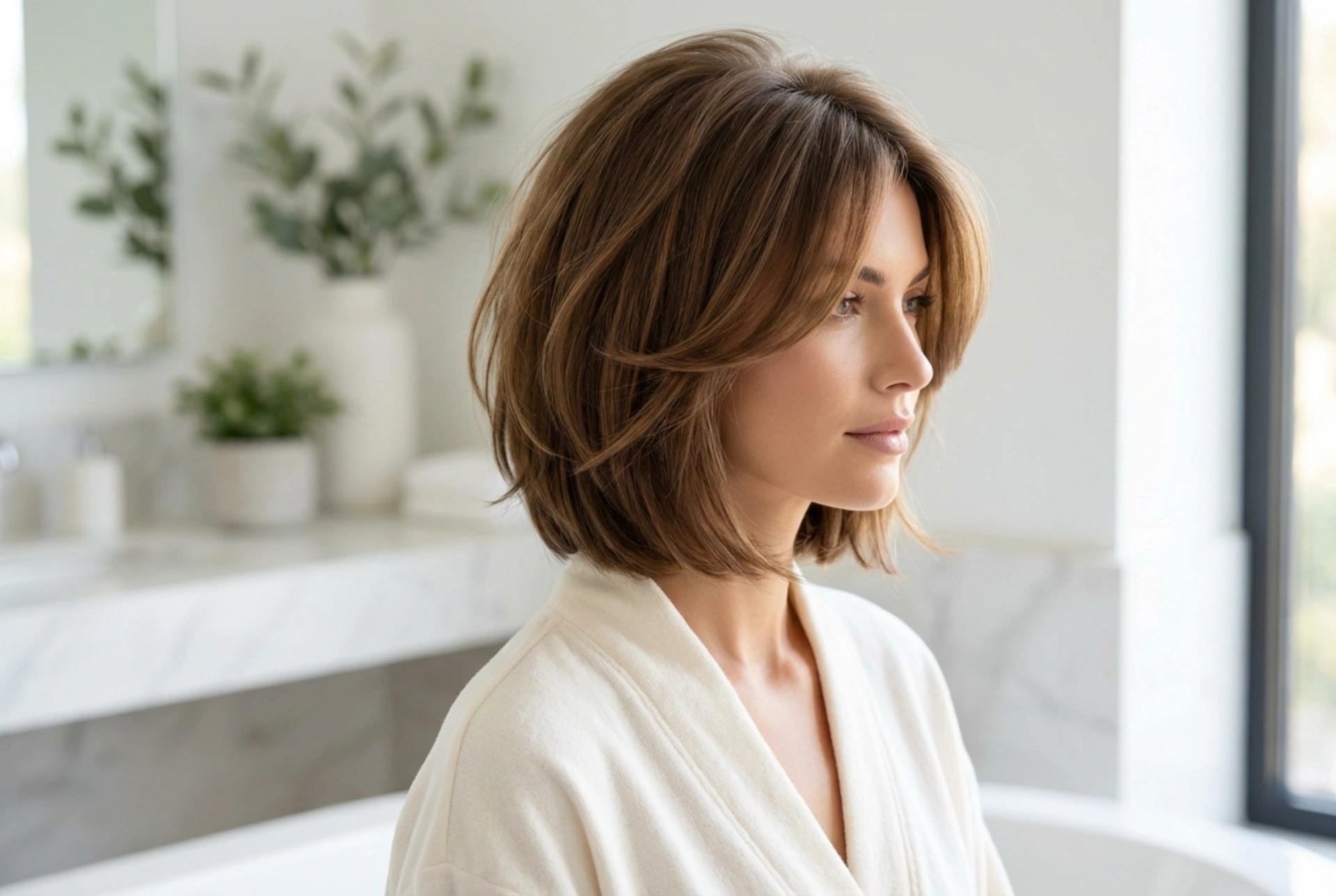 Frisuren für ein rundes Gesicht: Schnittführung und kaschierendes Styling