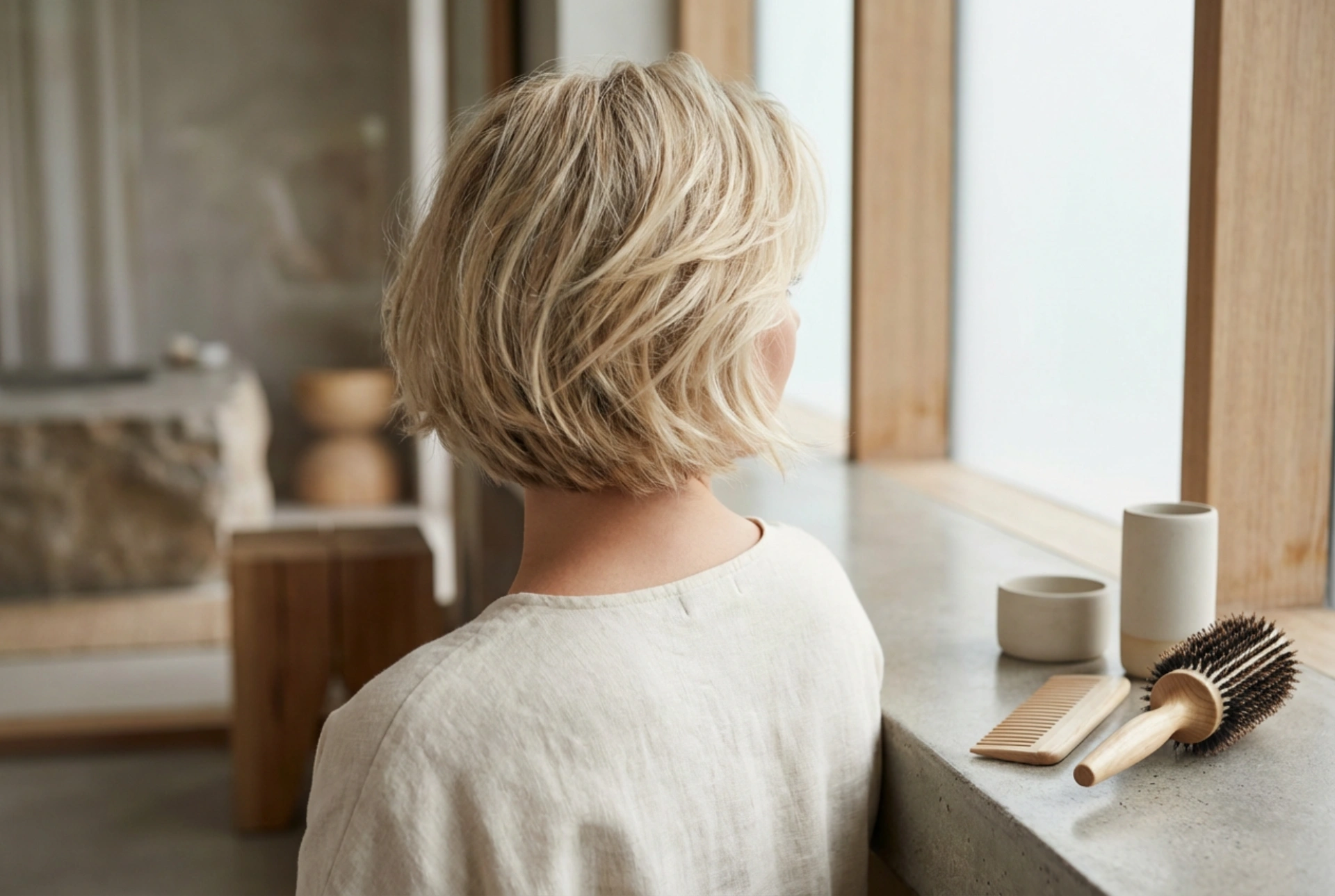 Wie man Kurzhaarfrisuren für Damen stylt: Volumen, Textur und Halt