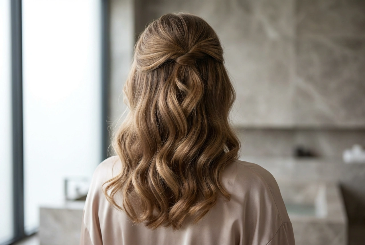 Schulterlanges Haar stylen: Sanfte Wellen, elegante halboffene Frisuren und Fülle