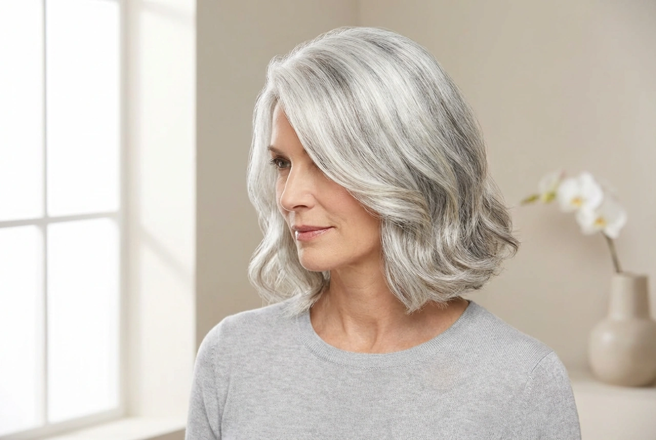 Frisuren für graues Haar: Glanz, Textur und Schnitte, die die Farbe betonen