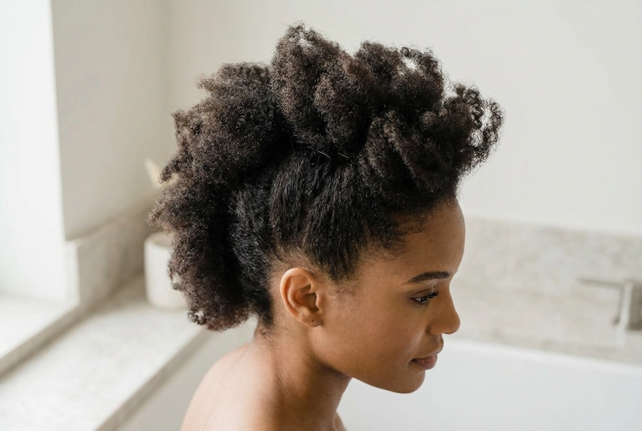 Damen-Irokesenschnitt: Volumen am Ansatz, Textur und Halt