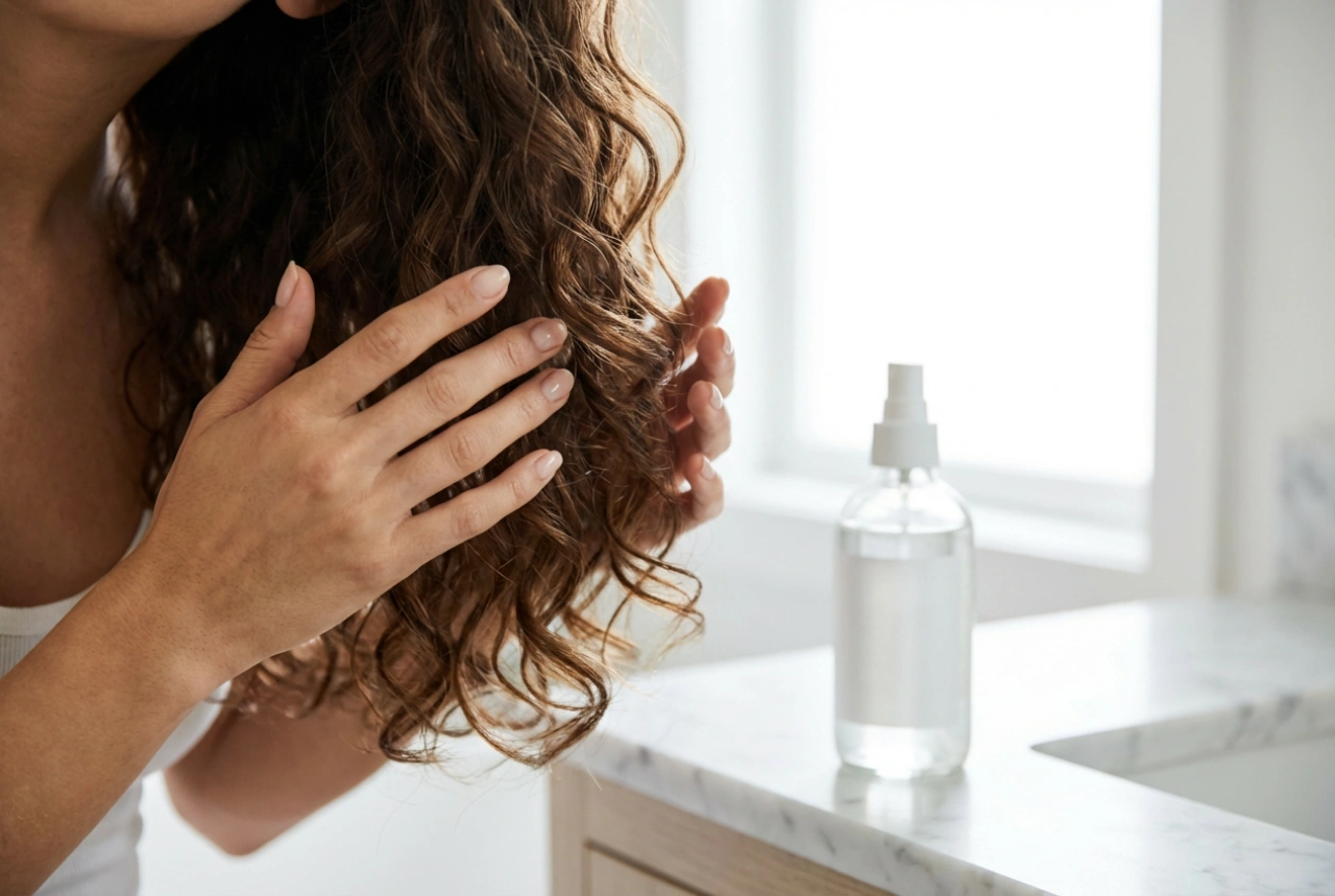 Frisur: Schulterlange Locken Schritt für Schritt, Schutz und Fixierung