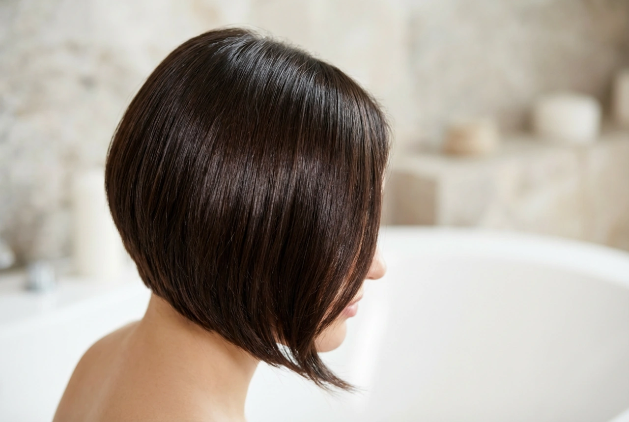 Asymmetrie, die wirkt: Der seitliche Haarschnitt mit Glanz