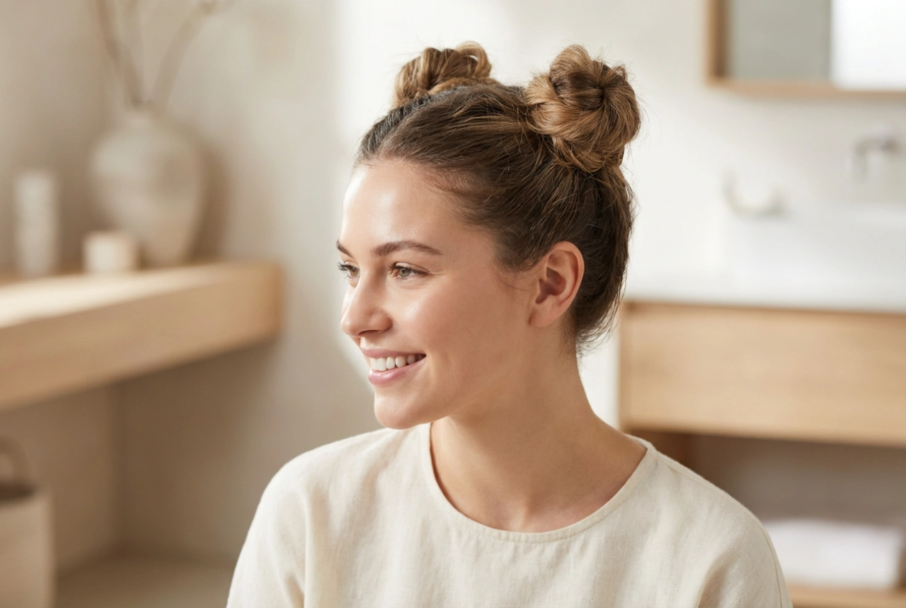 Verspielte Space Buns: Eine Anleitung für jede Haarlänge