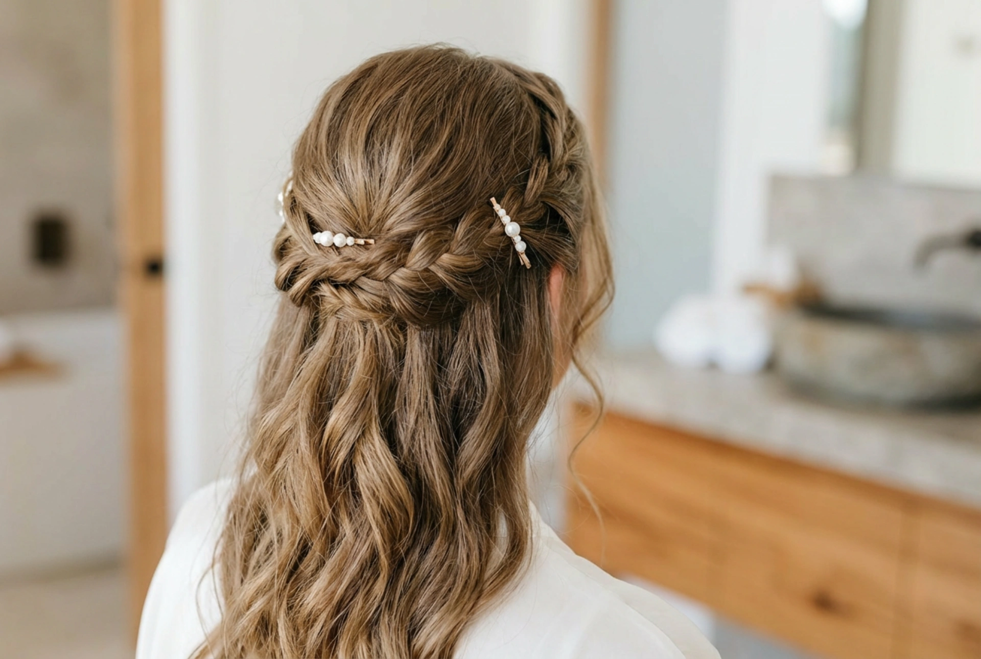 Zarte romantische Frisuren: Weiche Wellen, lockere Zöpfe und Haarspangen