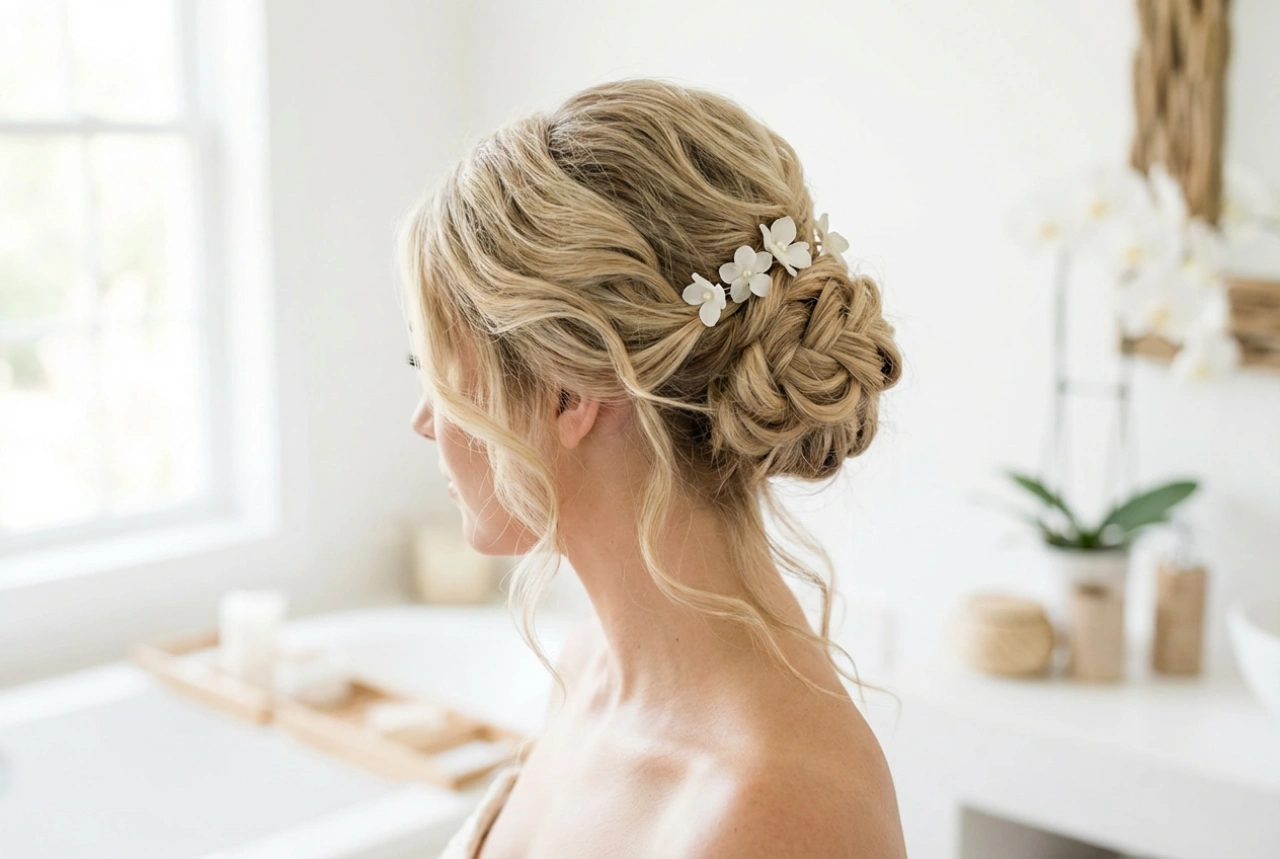 Brautfrisuren für langes Haar: Romantische Hochsteckfrisuren und sanfte Wellen