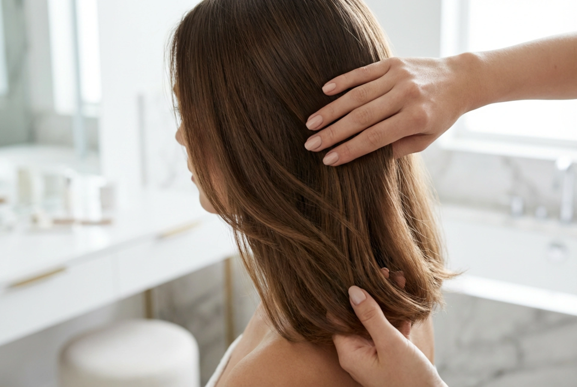 Mittellanges Haar für Alltag und besondere Anlässe: Eine Frisur in 3 Schritten