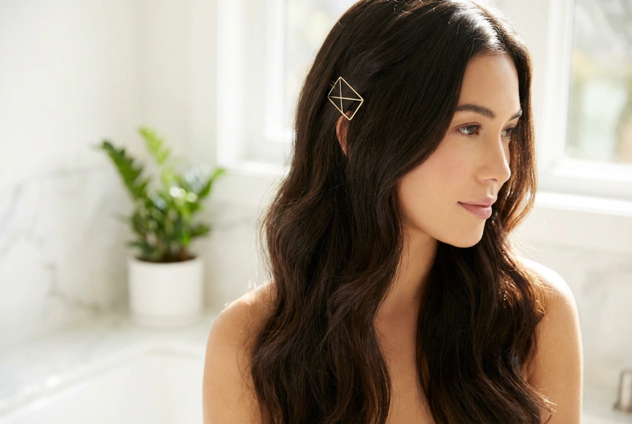 Eine Spange, viele Effekte: Frisuren mit seitlicher Haarspange Schritt für Schritt