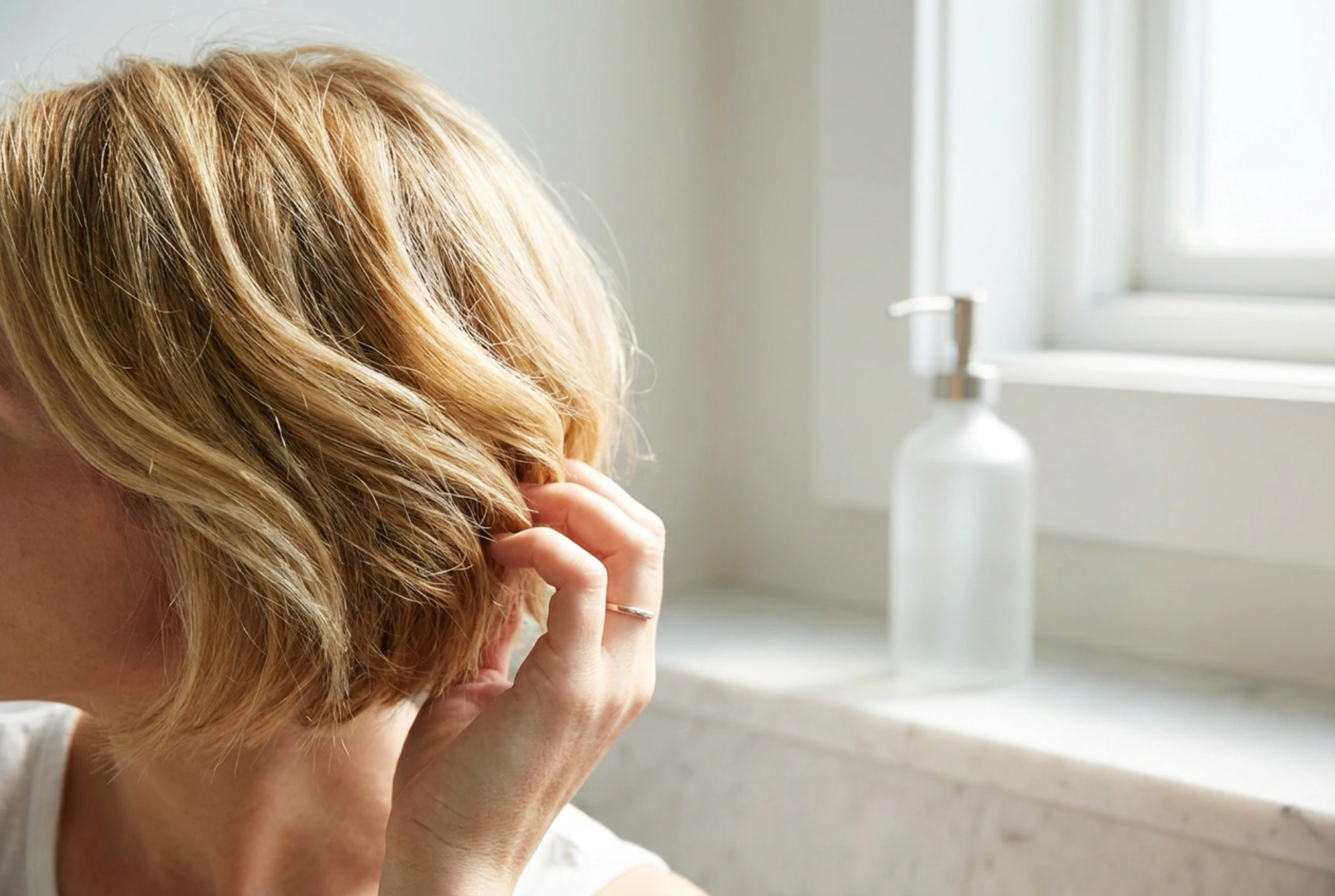Kurzes blondes Haar: Farbschutz und einfaches tägliches Styling