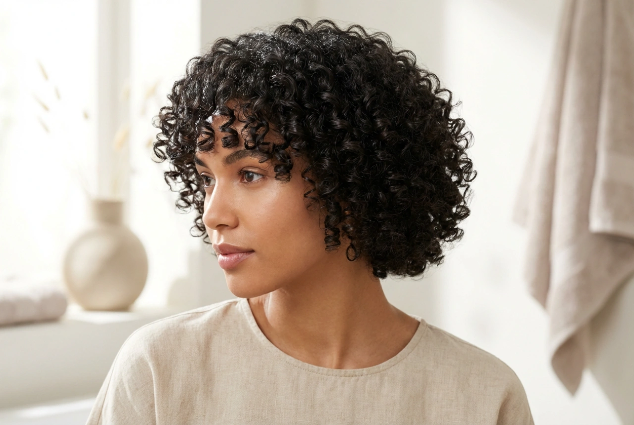 Kurze lockige Haare ohne Frizz: Schnelles Styling und Definition