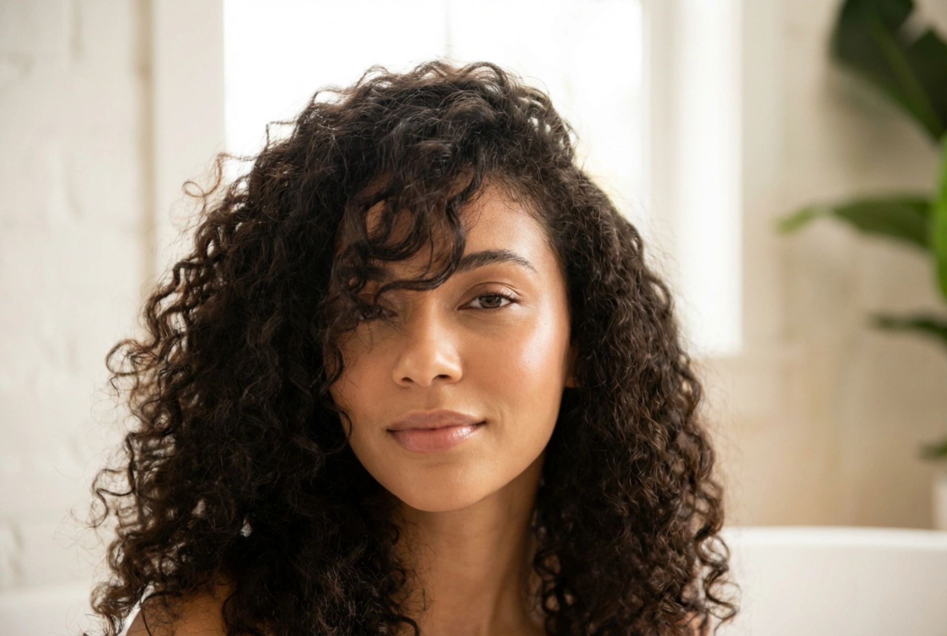 Lockiges Haar mit seitlichem Pony: Schnitt- und Stylingtechniken