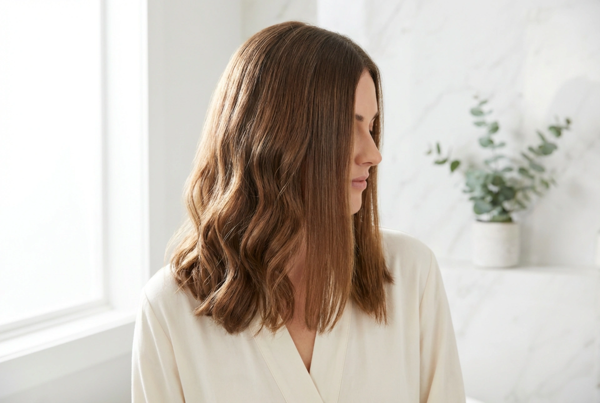 Styling für schulterlanges Haar: Wellen, glatter Bob und halboffene Frisuren in 10 Minuten