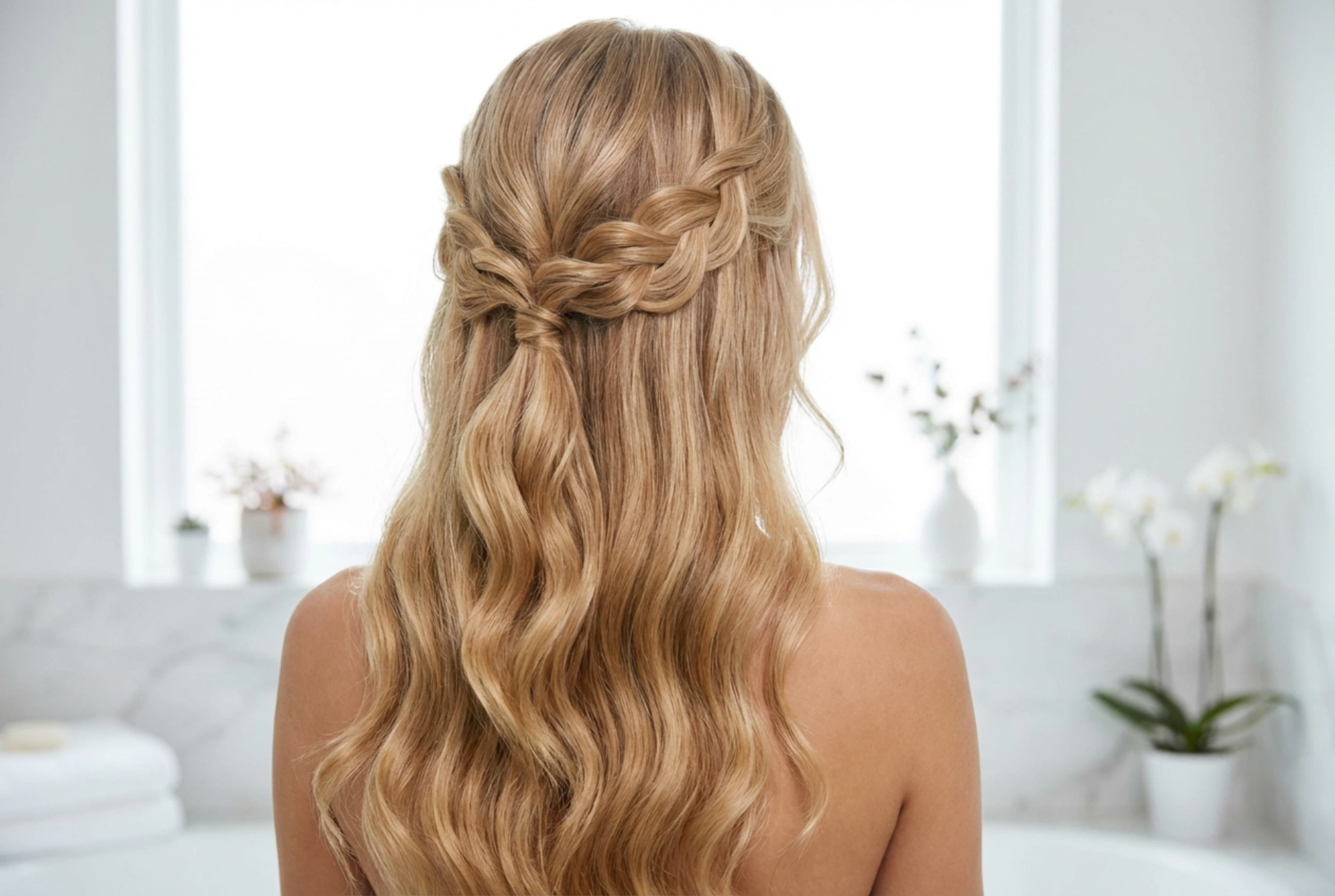 Frisuren für langes Haar: Schnelle Dutts, Flechtelemente und elegante Halboffen-Styles