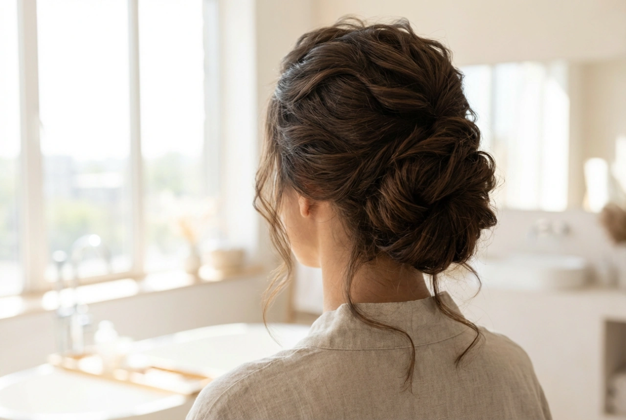 Hochsteckfrisuren für mittellanges Haar: Einfache Techniken, Halt und Volumen