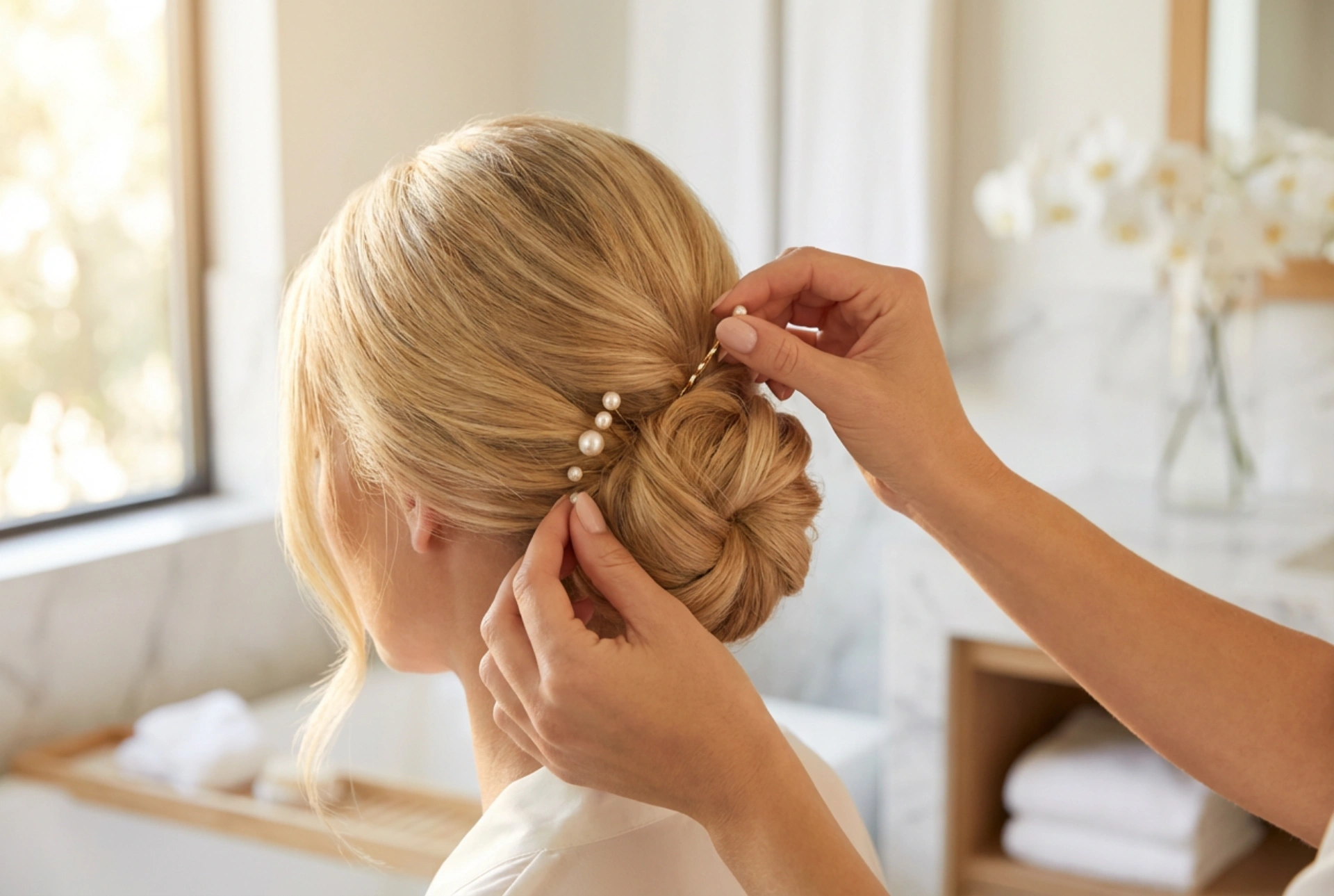 Einfache Hochzeitsfrisur: Vorbereitung, Styling und Halt Schritt für Schritt