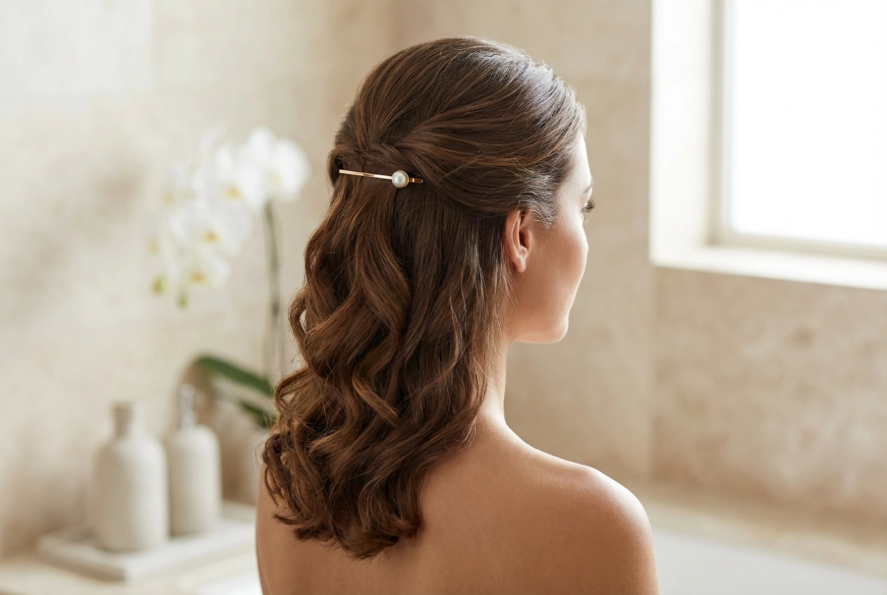 Mittellange Haare für die Hochzeit: Elegante Halboffene Frisuren, Locken und Styling-Tipps für langen Halt
