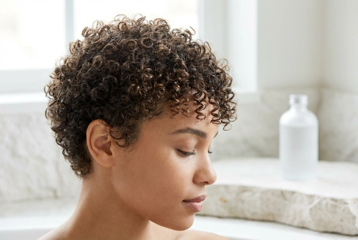 Sehr kurze lockige Haare: Styling, Lockendefinition und Pflege