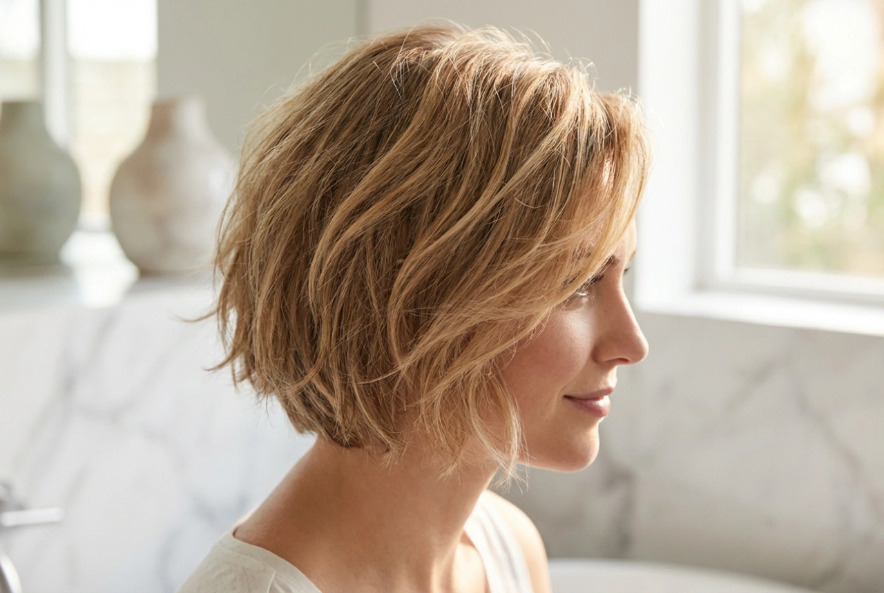 Kurze Haare richtig stufen: Volumen, Textur und weiche Konturen