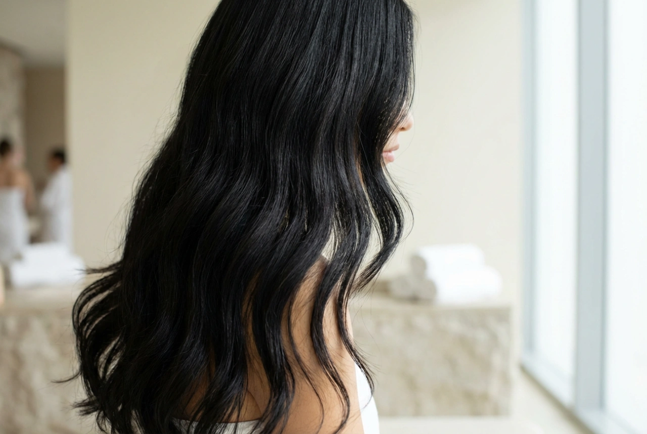 Leichtes Styling für langes, schwarzes Haar: So vermeiden Sie den Helm-Effekt
