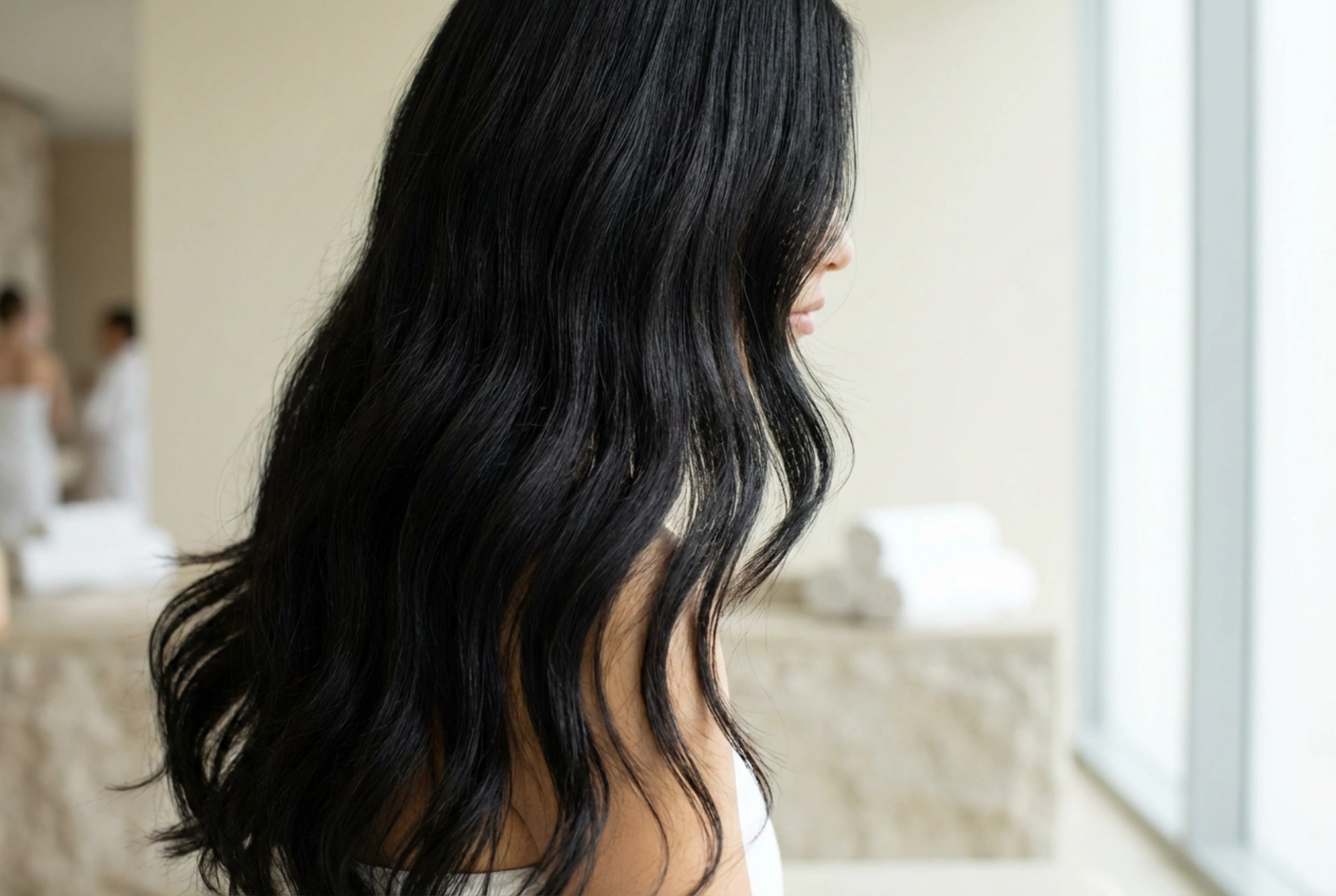 Leichtes Styling für langes, schwarzes Haar: So vermeiden Sie den Helm-Effekt