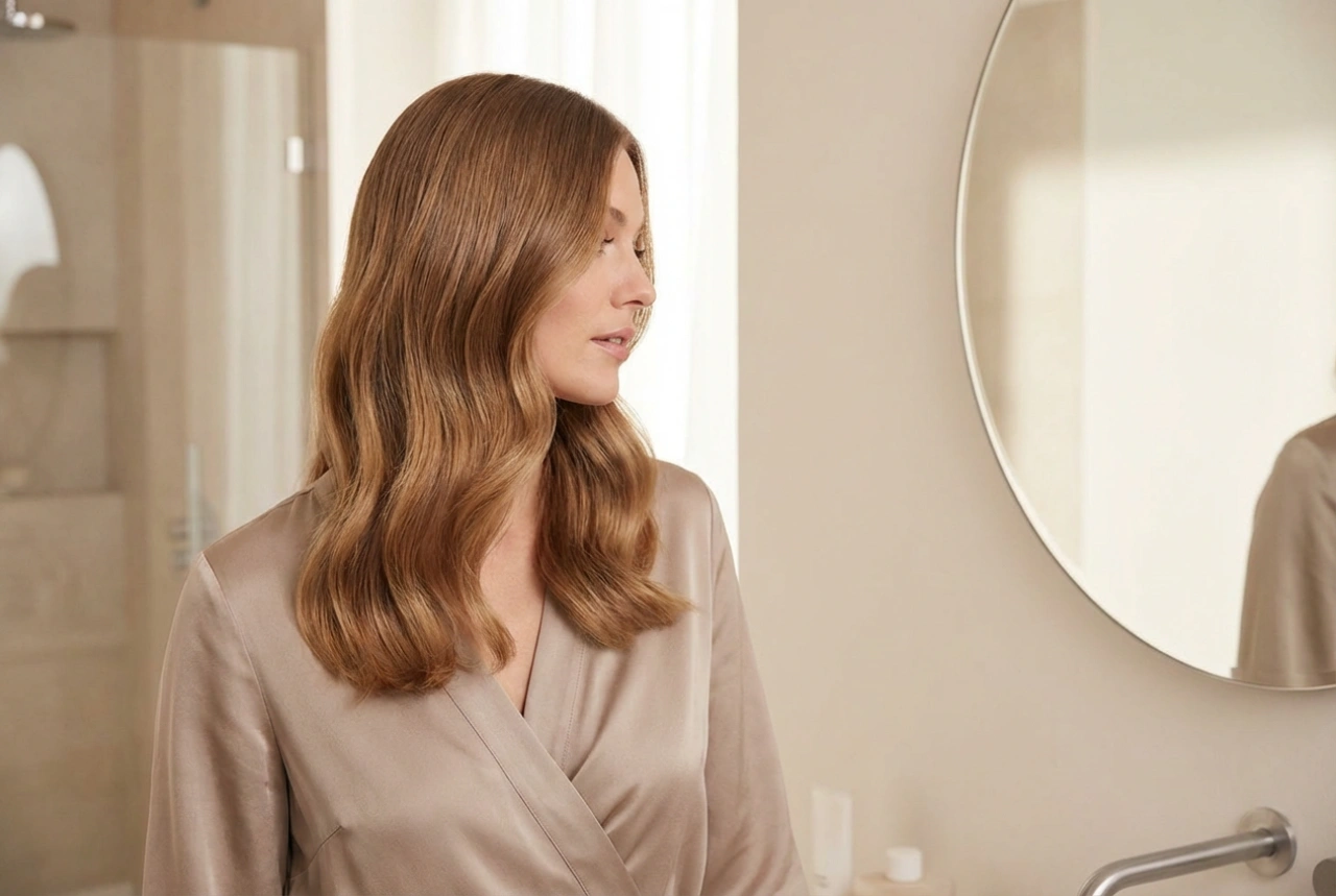 Hochzeitswellen für mittellanges Haar: Haltbarkeit und ein glattes Finish