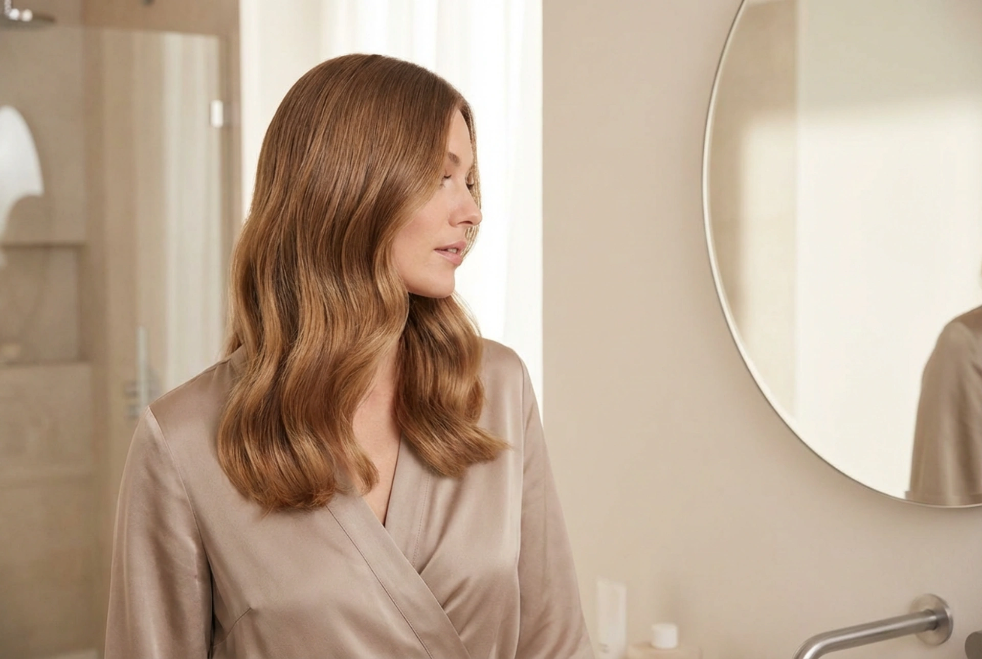 Hochzeitswellen für mittellanges Haar: Haltbarkeit und ein glattes Finish