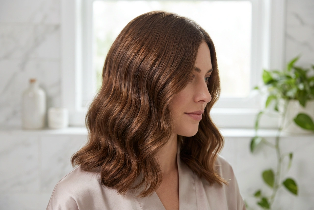 Schulterlanges welliges Haar ohne Frizz: Styling- und Pflegetipps