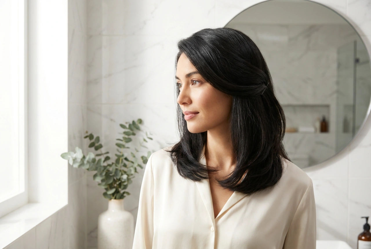 Der Faux Bob: Ein Long Bob für langes Haar ohne Schneiden