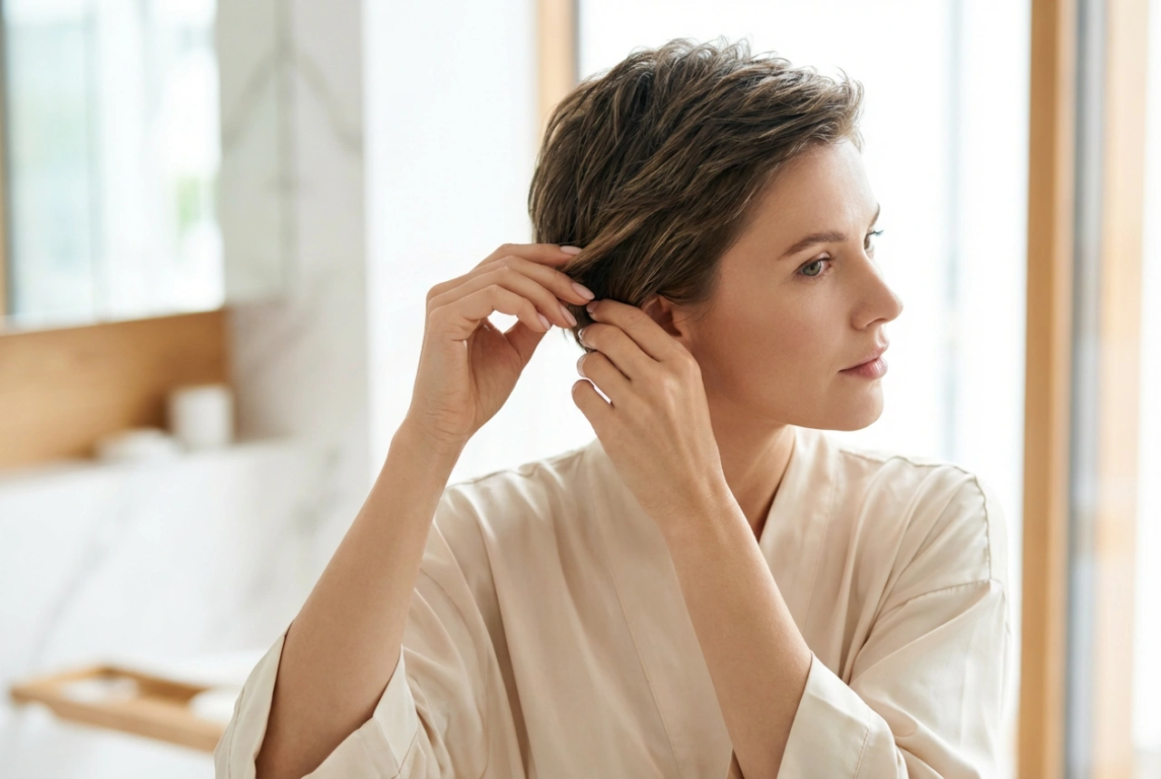 Damenfrisur: Volumen für kurzes Haar Schritt für Schritt