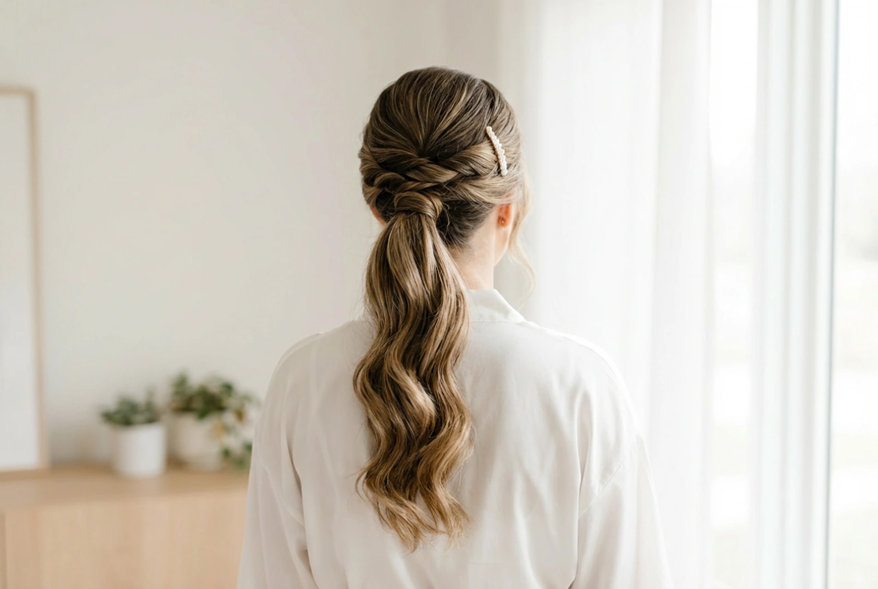 Der Pferdeschwanz als Brautfrisur: Glatte, gewellte und geflochtene Styles