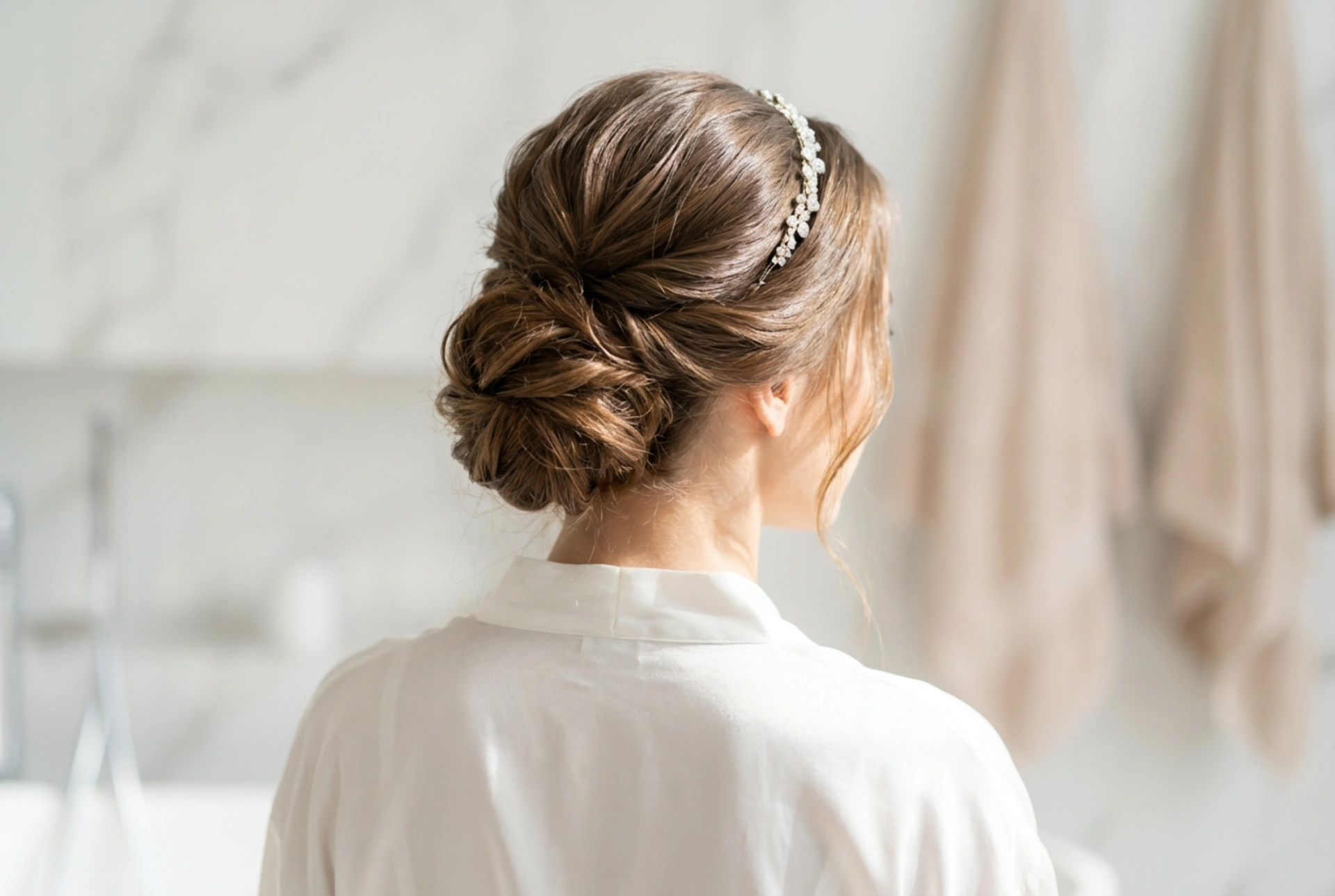 Brautfrisur mit Haarband: Haarvorbereitung, Hochsteckfrisuren, Haltbarkeit