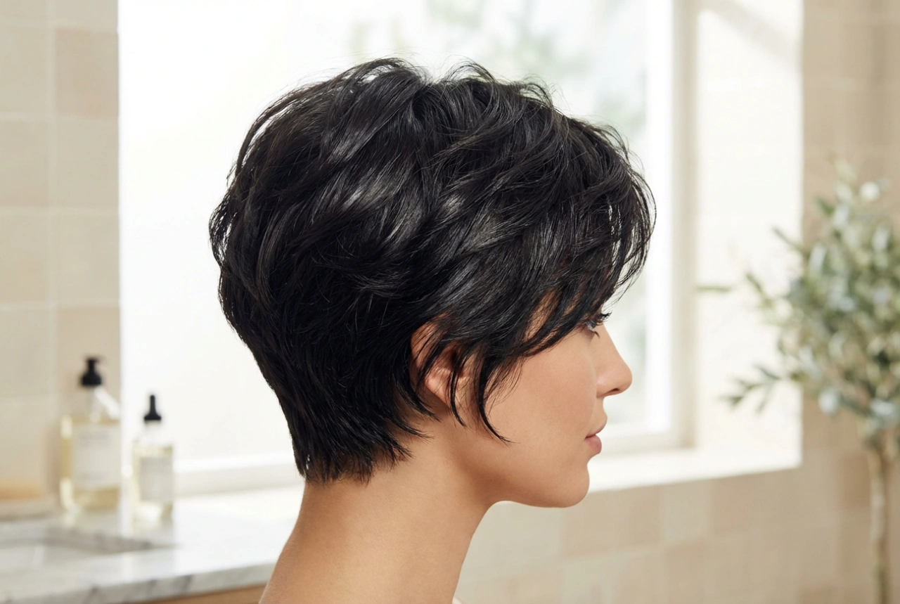 Abendfrisur: Kurzes Haar, Textur, Volumen und Glanz