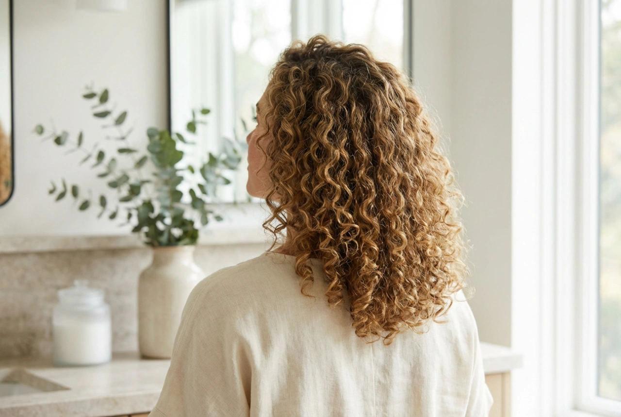 Halblanges lockiges Haar: Definition und Glanz ohne Frizz