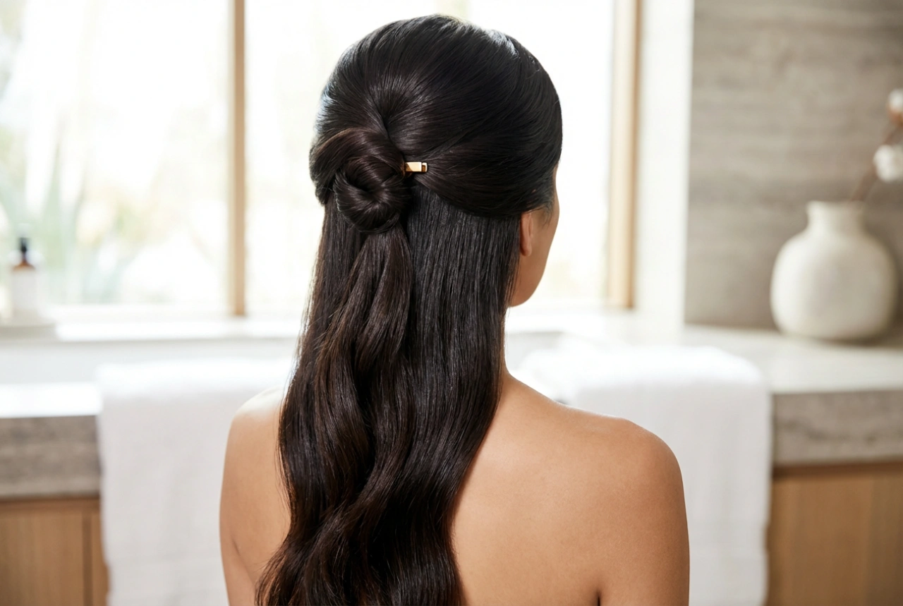 Frisur mit langem Haar: Elegante Hochsteckfrisuren und glänzendes Haar wie Seide