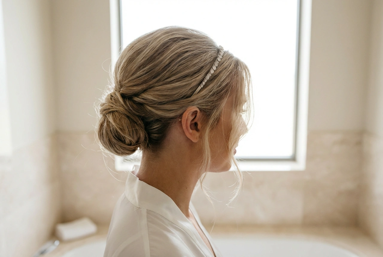 Brautfrisur mit Haarband: So wählen und befestigen Sie es für den ganzen Tag