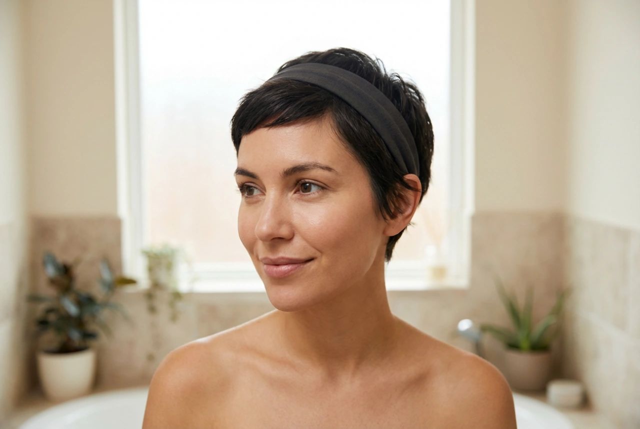 Frisuren der 90er für kurzes Haar: Pixie, Mini-Dutts und Haarbänder