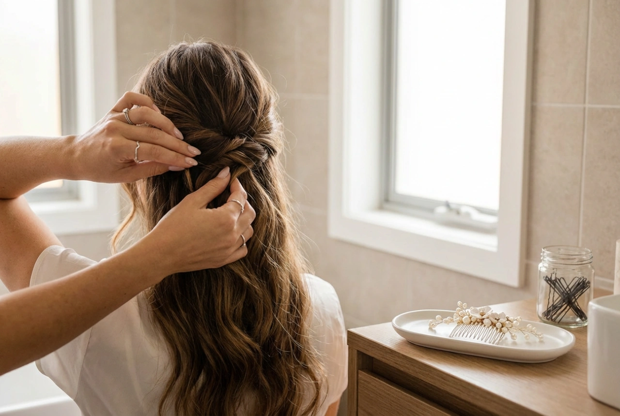 Von langen Haaren zur Hochzeitsfrisur: DIY-Styling, Wellen und Hochsteckfrisuren für zu Hause