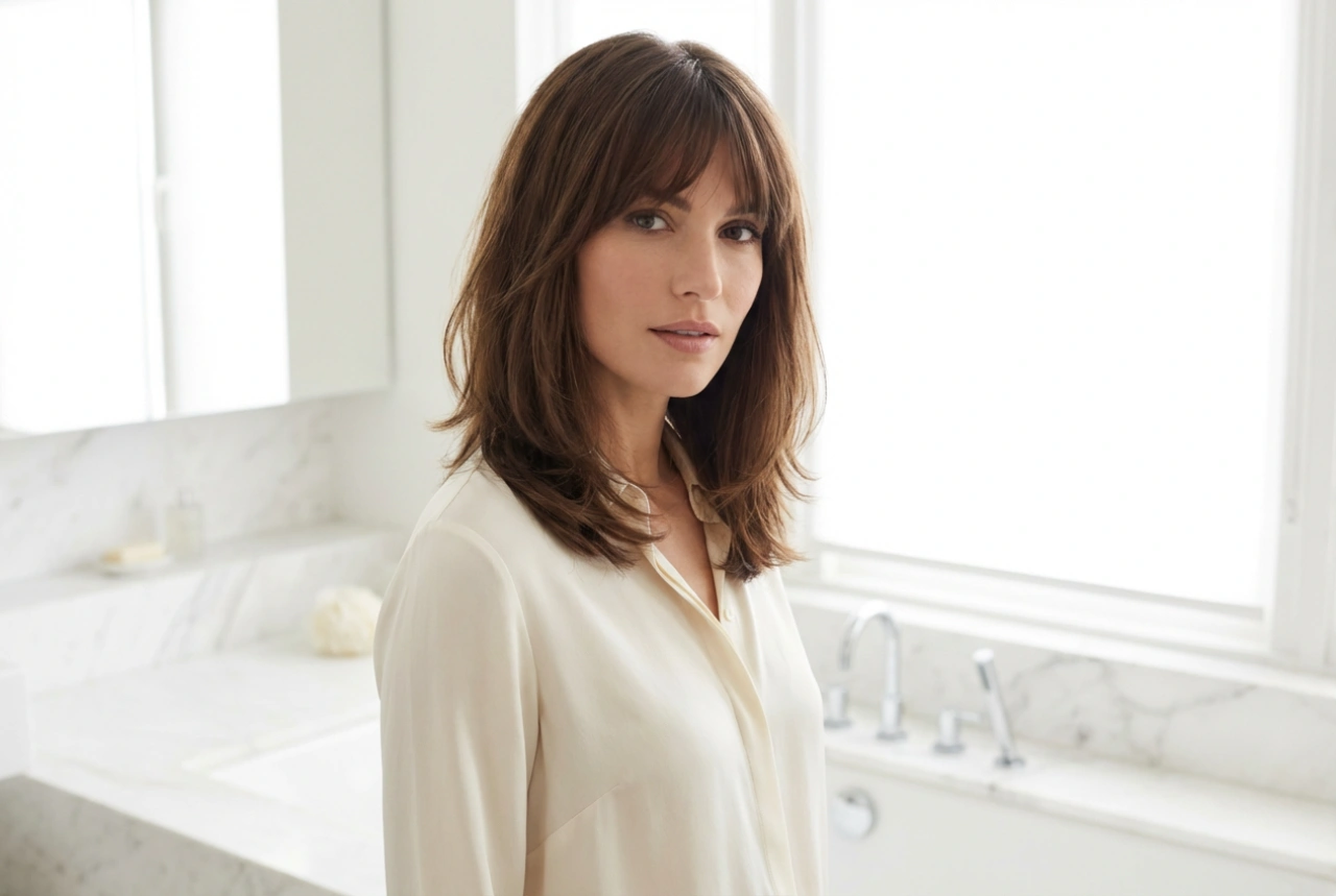 Mittellange Frisuren mit Pony ab 50: Styling-Anleitungen Schritt für Schritt