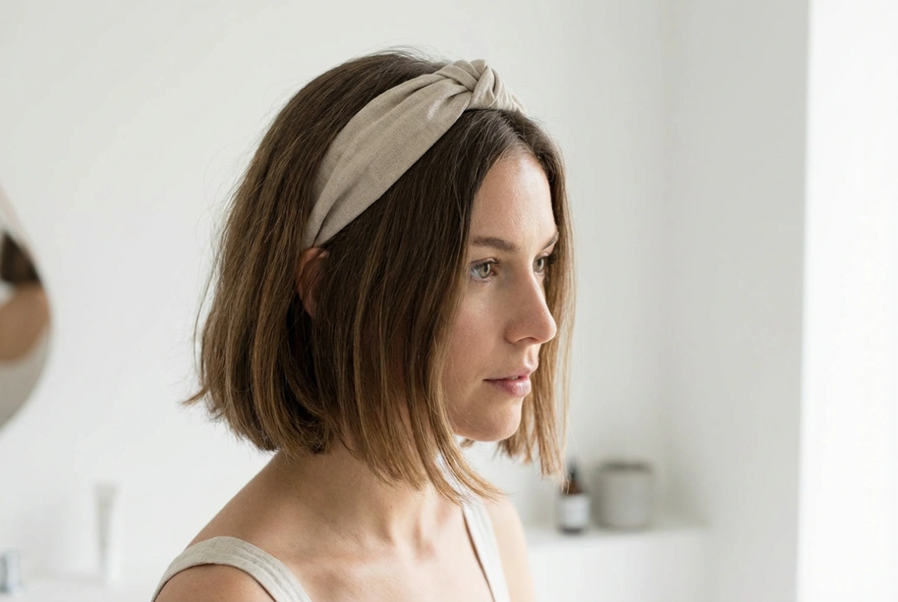 Kurze Haare und Frisuren mit Haarband: Schnelle Styles ohne Hitze