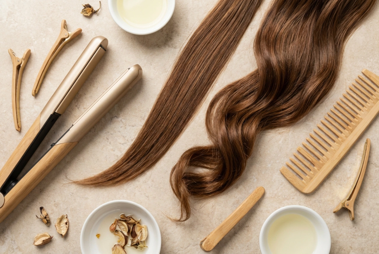 Styling-Ideen für glattes Haar: Elegante Looks, sanfte Wellen und Hochsteckfrisuren