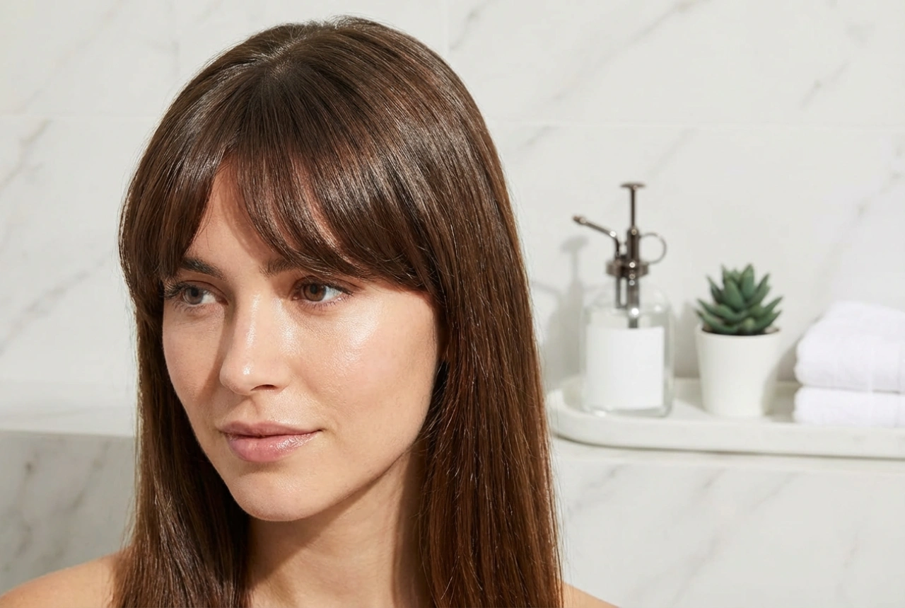 Curtain Bangs perfekt stylen: So behält der geteilte Pony den ganzen Tag seine Form