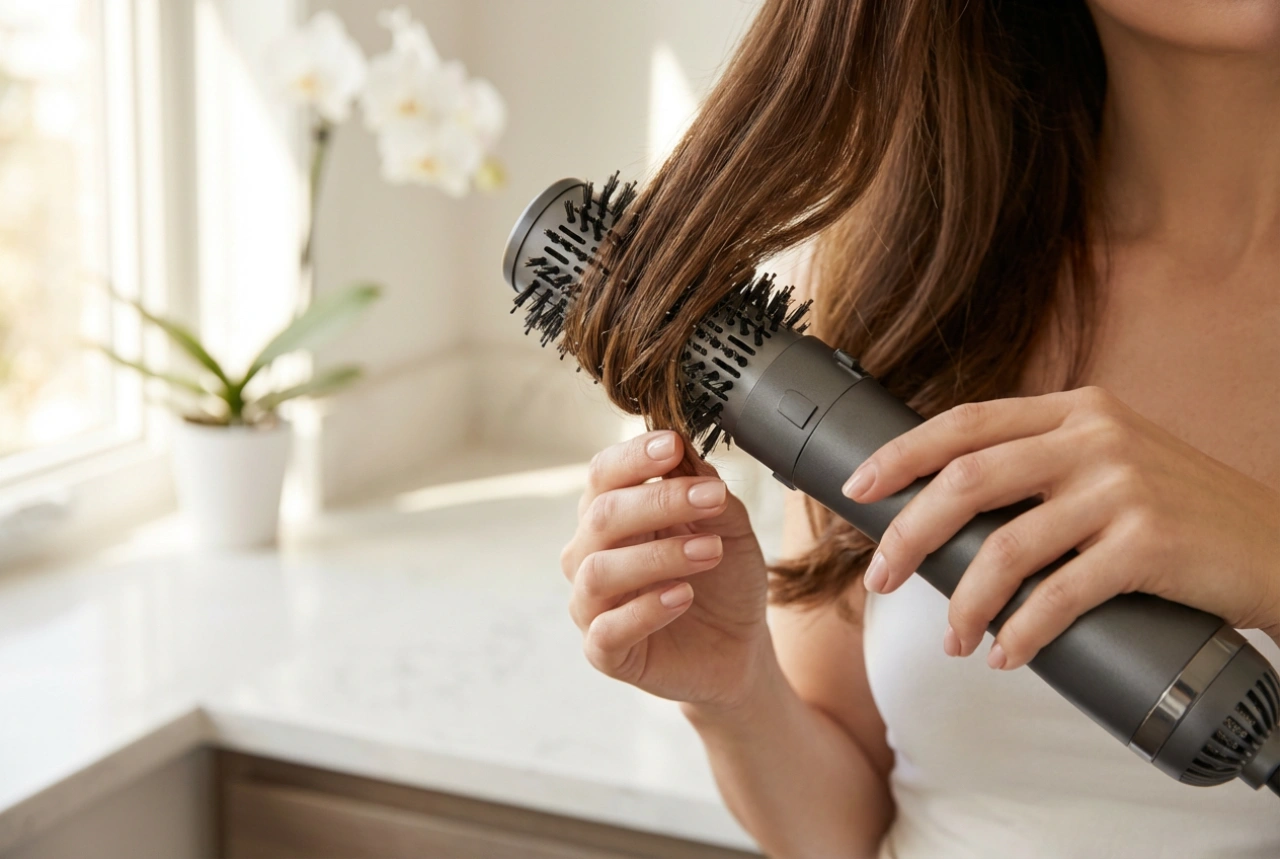 Rotierende Warmluftbürste: Stylen und Locken Schritt für Schritt