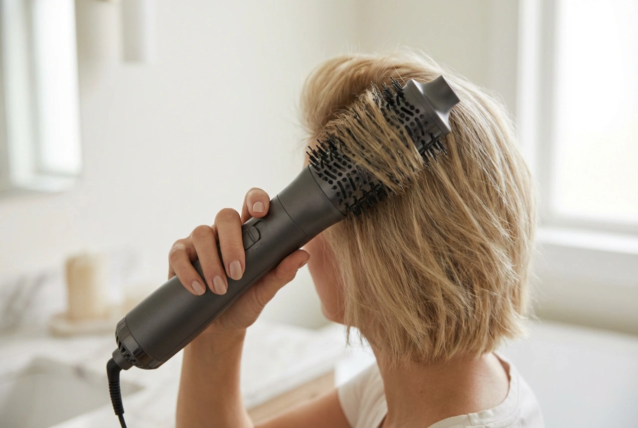 Warmluftbürste für kurzes Haar: Techniken für Volumen und Lifting